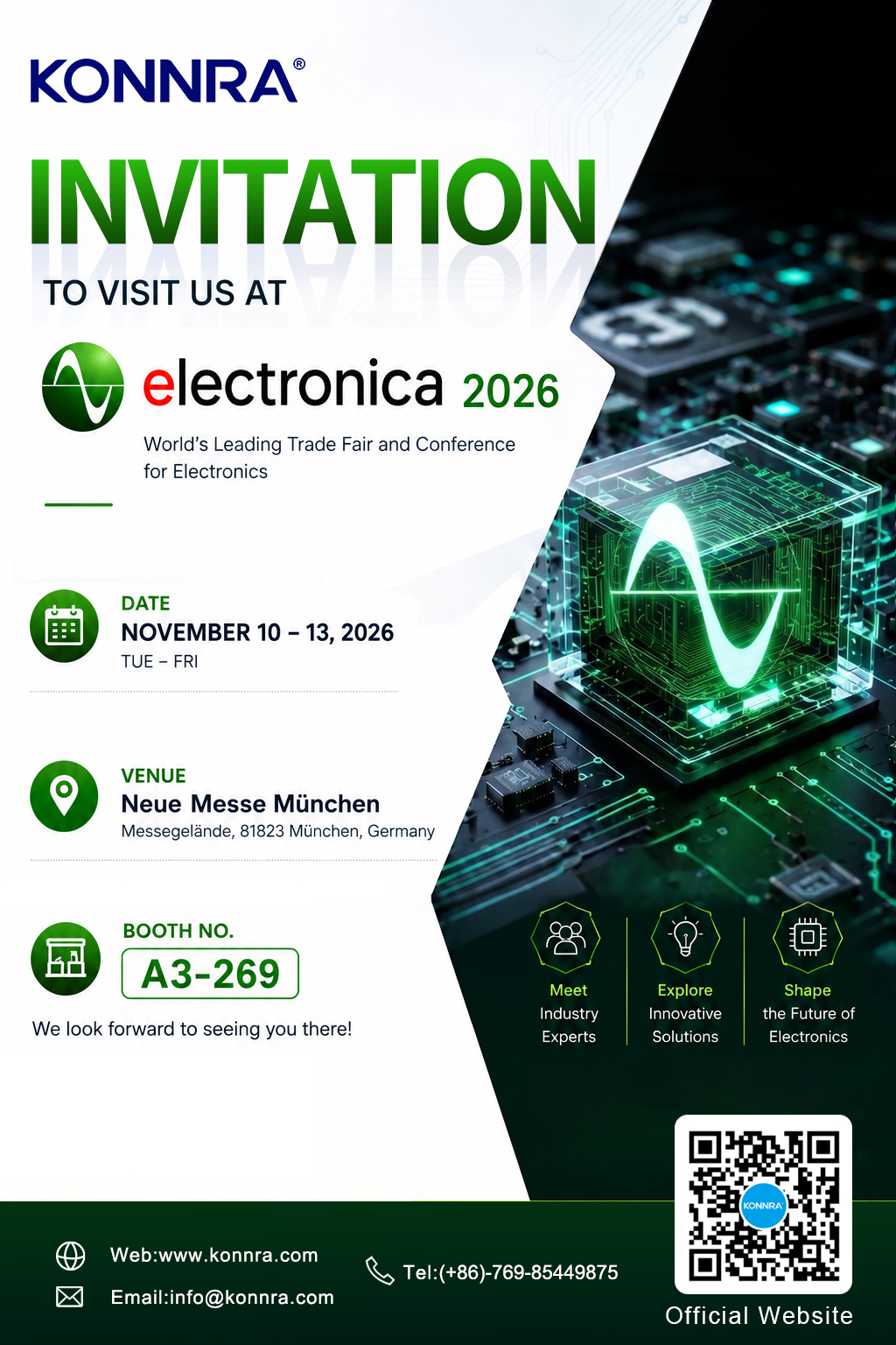 康瑞电子邀您相约 electronica 2026缩略图 康瑞电子邀您相约 electronica 2026缩略图